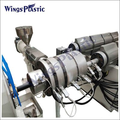 Chaîne de production en plastique de tuyau de PE de machine d'extrudeuse de tuyau de HDPE de PPR pp 150-220kg/H