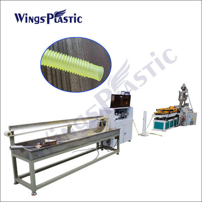Ligne ondulée en nylon d'extrusion de tuyau de PVC du PE complètement automatique pp faisant des machines