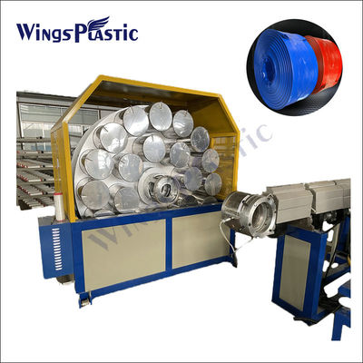 Le PVC étendent la ligne en plastique de production à la machine d'extrudeuse de tuyau plat