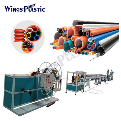 Le PE de HDPE câblent la ligne de production à la machine d'extrusion de tuyau d'enveloppe de paquet de Micropipe