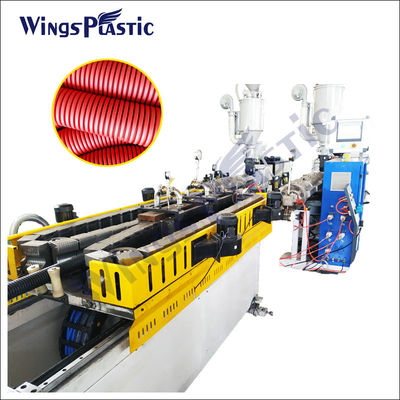 Ligne d'extrusion de tuyau de drainage du contrôle DWC de PLC avec la boudineuse à vis simple