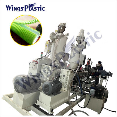 Machine d'extrusion de tuyaux de drainage à double paroi en PE en plastique 6-8 m/min