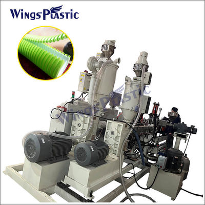Machine d'extrusion de tuyaux en plastique ondulé à double paroi en HDPE PVC