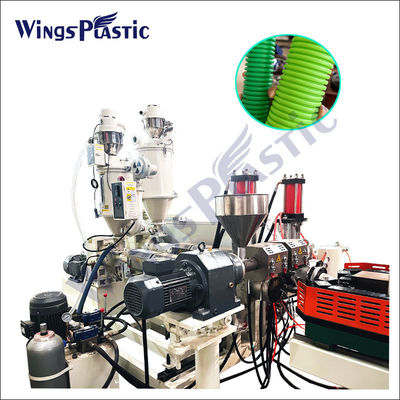 Machine d'extrusion de tubes ondulés en polyéthylène de plastique Hdpe Pp à vis unique