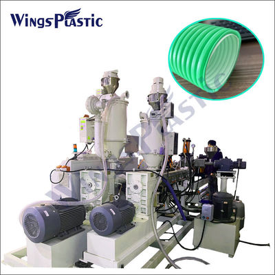 Machine d'extrusion de tubes ondulés en polyéthylène de plastique Hdpe Pp à vis unique