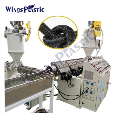 80kg/H a ridé le tube en plastique en spirale en plastique d'EVA LLDPE de machine de tuyau faisant la machine